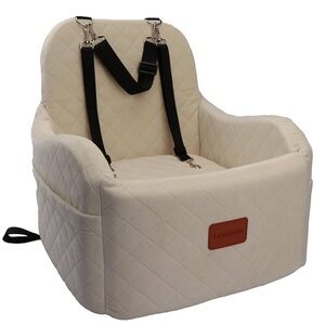 Lealchum cream colored dog booster elevated car seat NEW